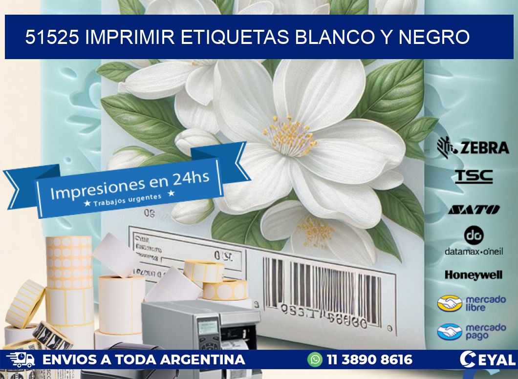 51525 imprimir etiquetas blanco y negro