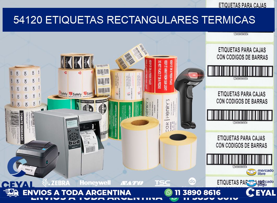 54120 etiquetas rectangulares termicas