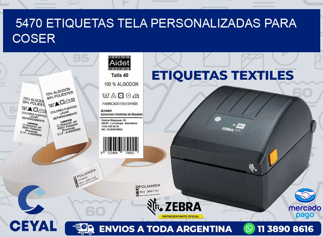 5470 ETIQUETAS TELA PERSONALIZADAS PARA COSER