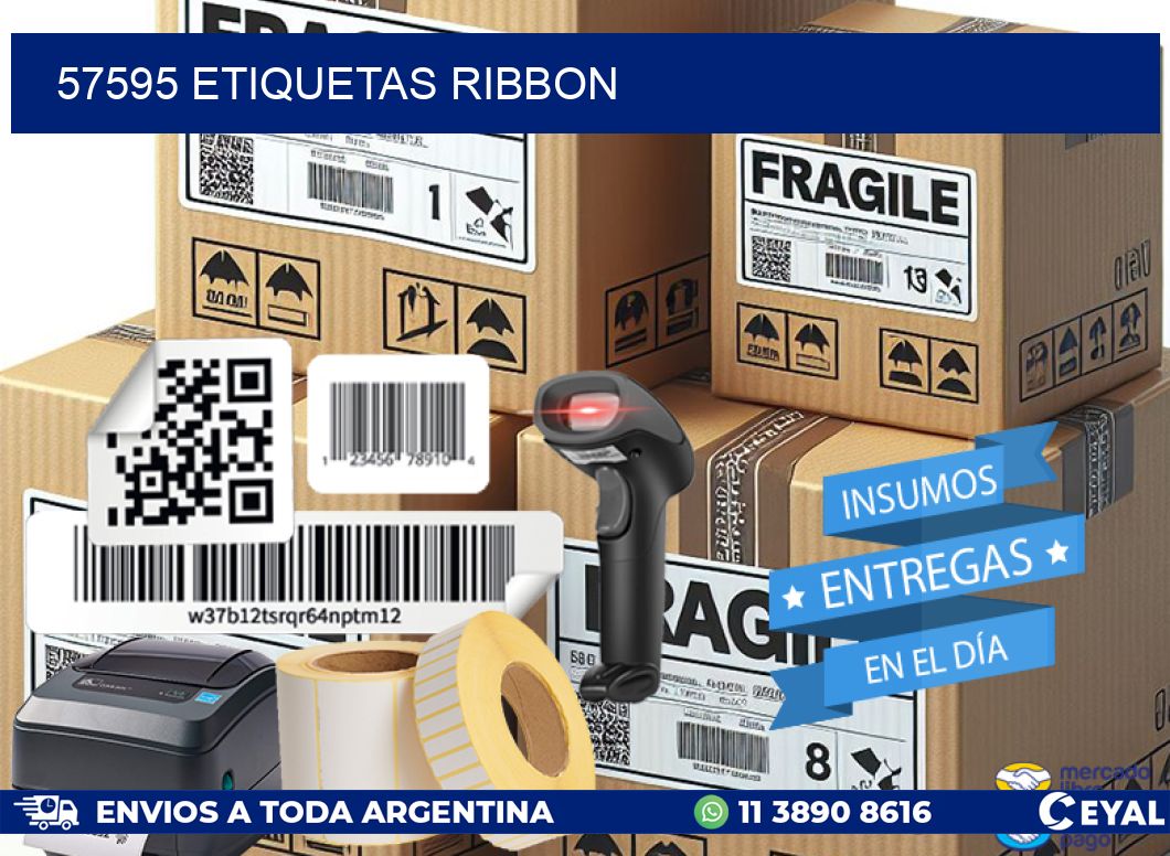 57595 ETIQUETAS RIBBON
