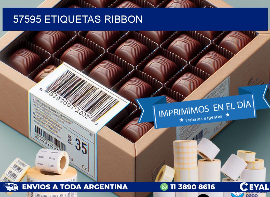 57595 ETIQUETAS RIBBON
