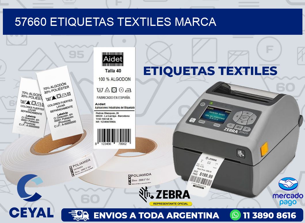 57660 ETIQUETAS TEXTILES MARCA