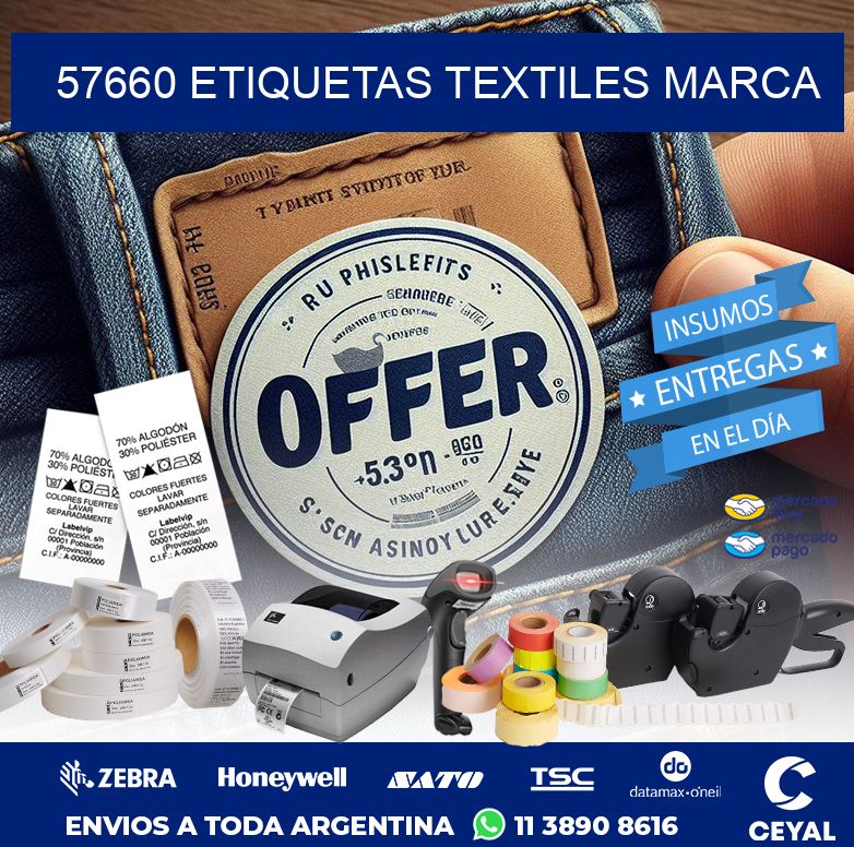 57660 ETIQUETAS TEXTILES MARCA