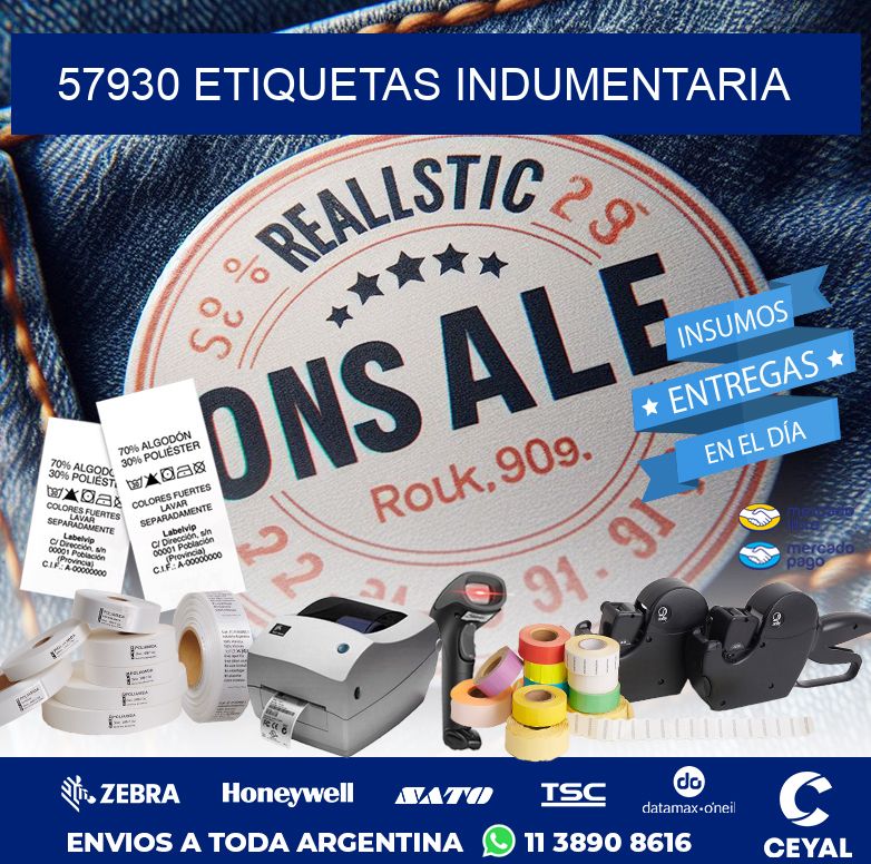 57930 ETIQUETAS INDUMENTARIA
