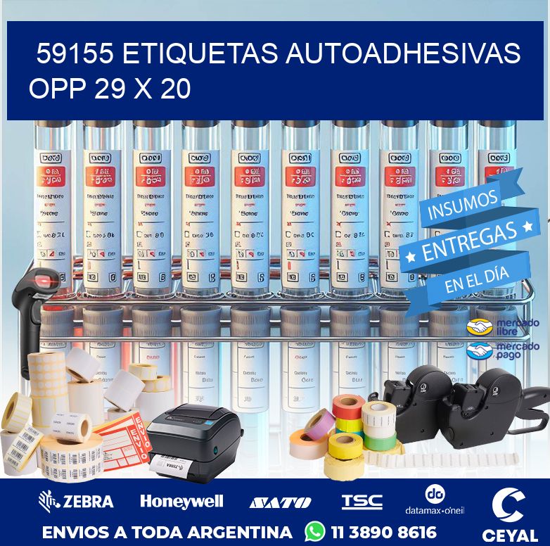 59155 ETIQUETAS AUTOADHESIVAS OPP 29 X 20