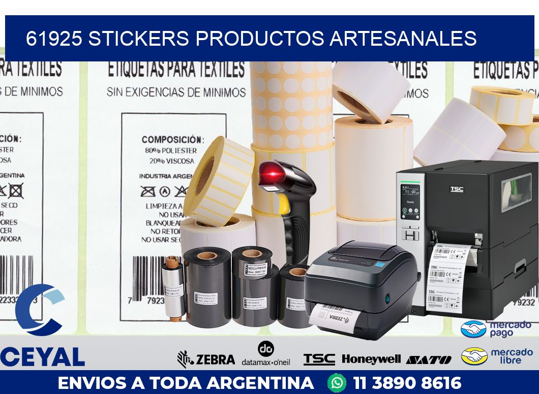 61925 stickers productos artesanales