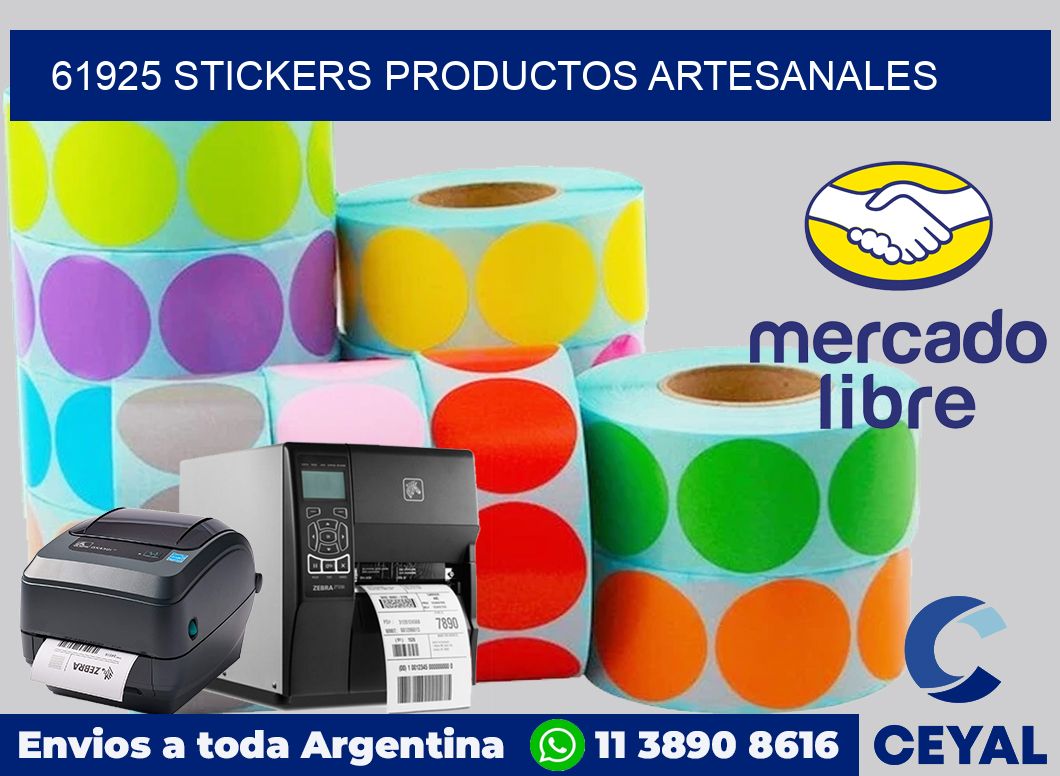 61925 stickers productos artesanales