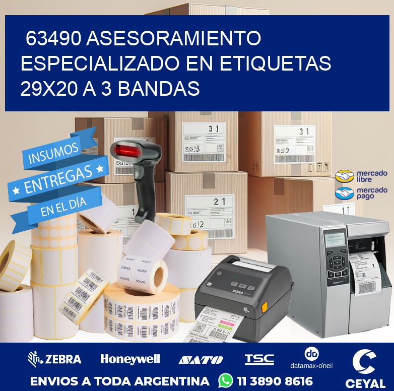 63490 ASESORAMIENTO ESPECIALIZADO EN ETIQUETAS 29X20 A 3 BANDAS
