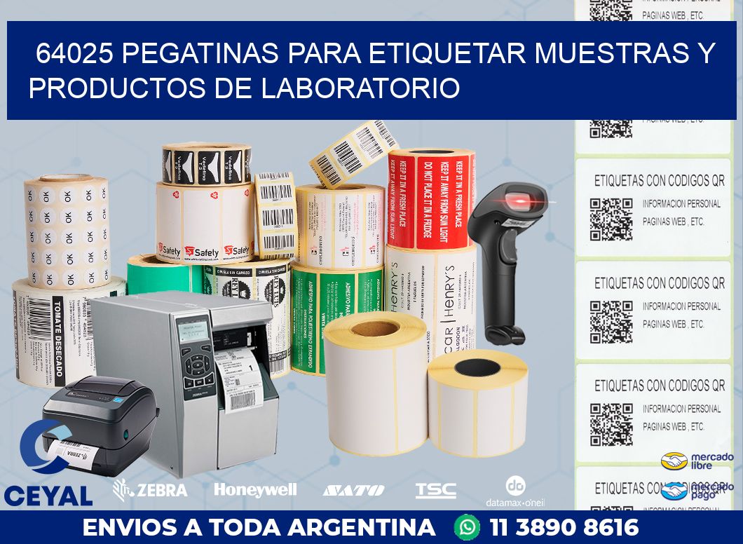 64025 PEGATINAS PARA ETIQUETAR MUESTRAS Y PRODUCTOS DE LABORATORIO