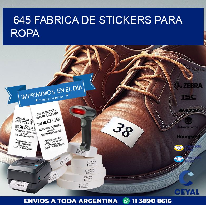 645 FABRICA DE STICKERS PARA ROPA