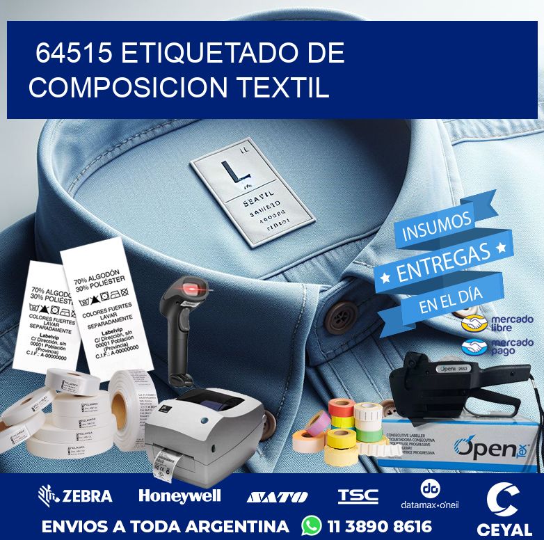 64515 ETIQUETADO DE COMPOSICION TEXTIL