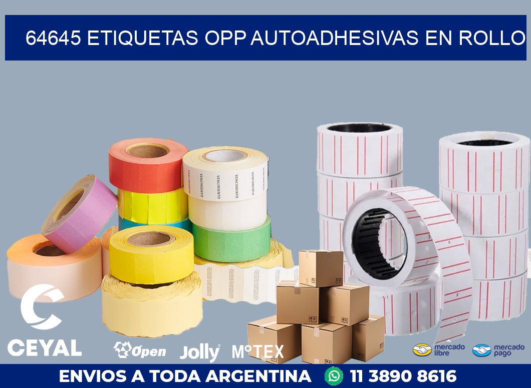 64645 ETIQUETAS OPP AUTOADHESIVAS EN ROLLO
