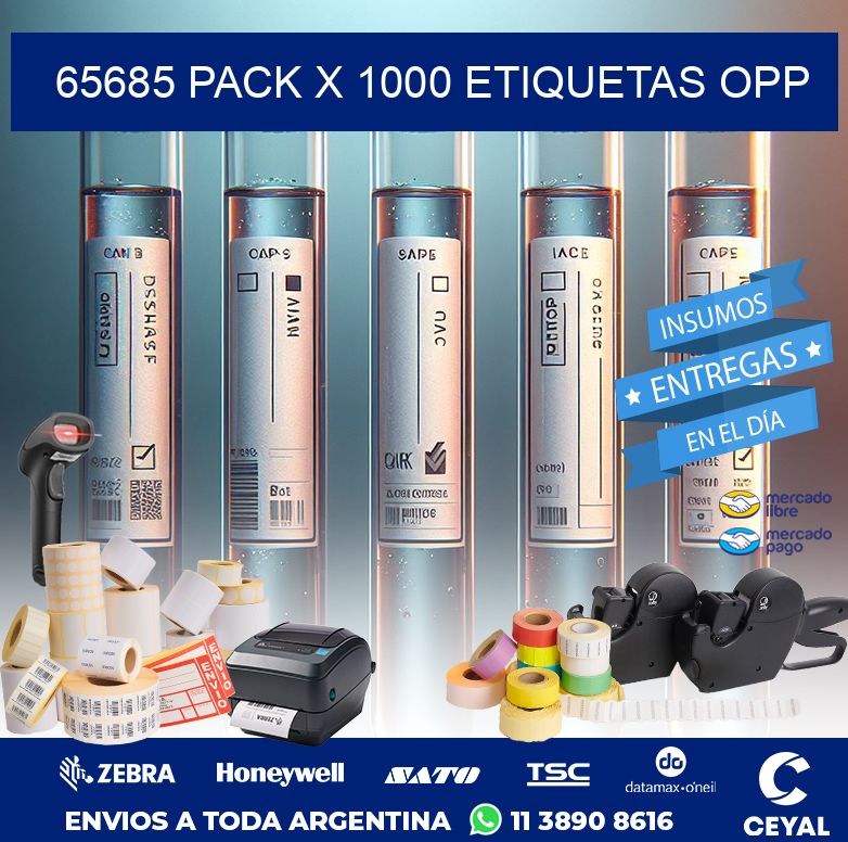 65685 PACK X 1000 ETIQUETAS OPP