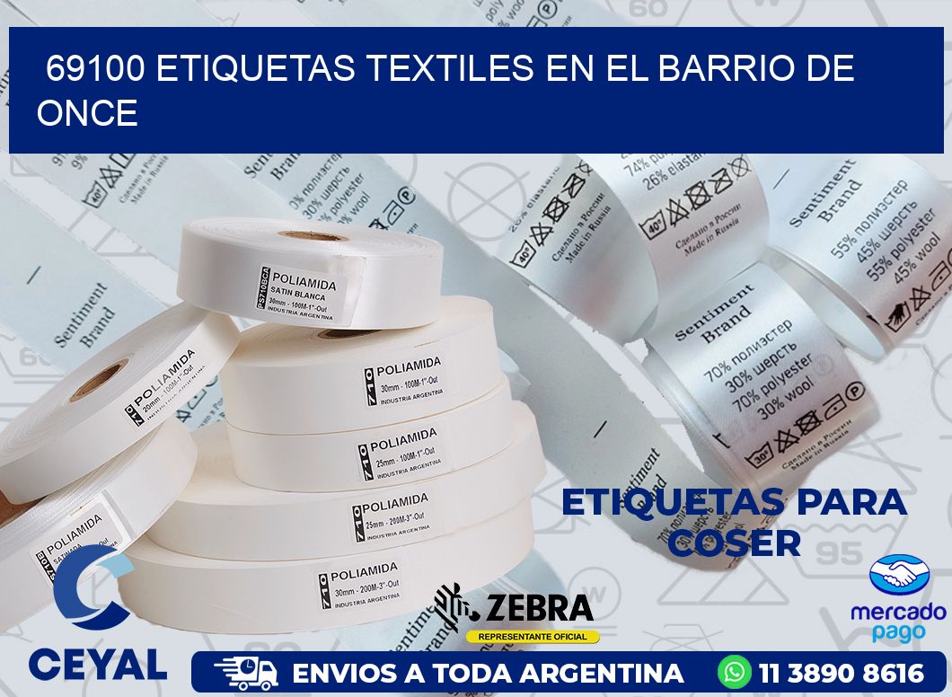 69100 ETIQUETAS TEXTILES EN EL BARRIO DE ONCE