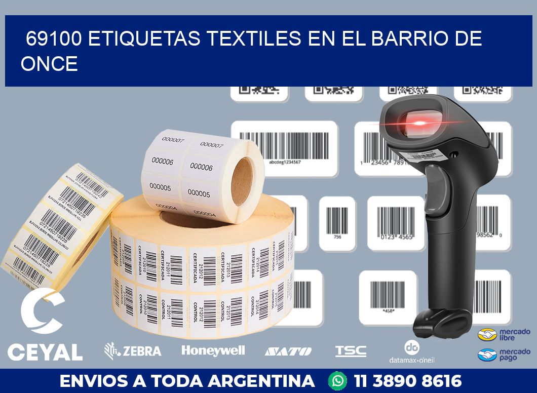 69100 ETIQUETAS TEXTILES EN EL BARRIO DE ONCE