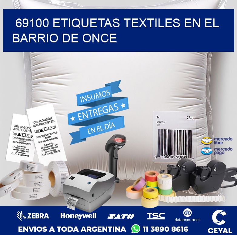 69100 ETIQUETAS TEXTILES EN EL BARRIO DE ONCE