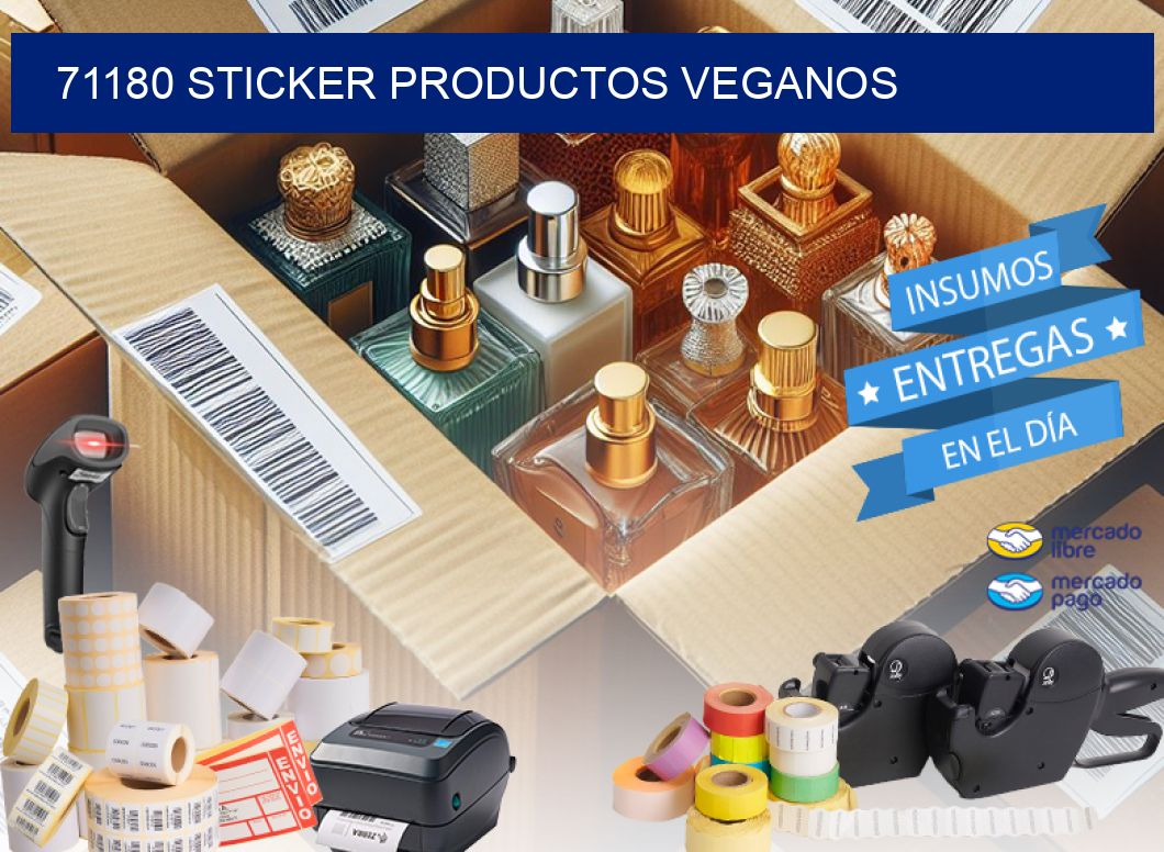 71180 STICKER PRODUCTOS VEGANOS