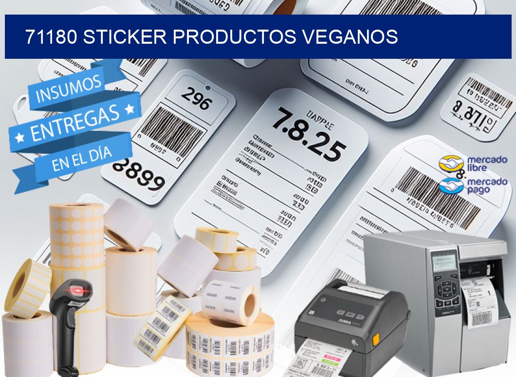71180 STICKER PRODUCTOS VEGANOS
