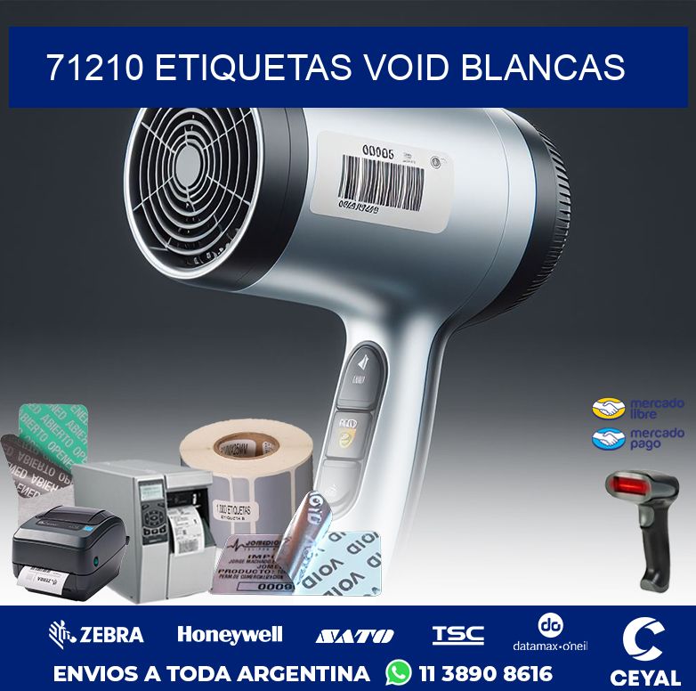 71210 ETIQUETAS VOID BLANCAS