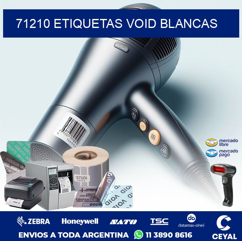 71210 ETIQUETAS VOID BLANCAS