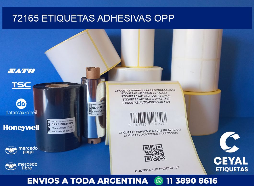 72165 ETIQUETAS ADHESIVAS OPP