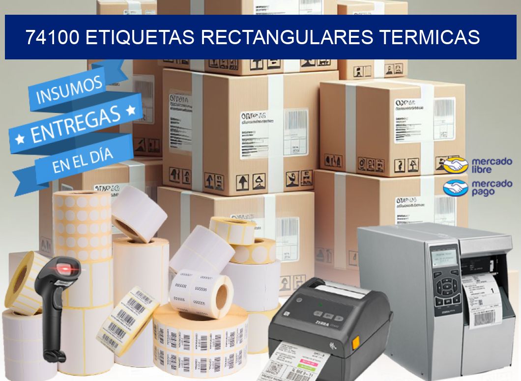 74100 etiquetas rectangulares termicas