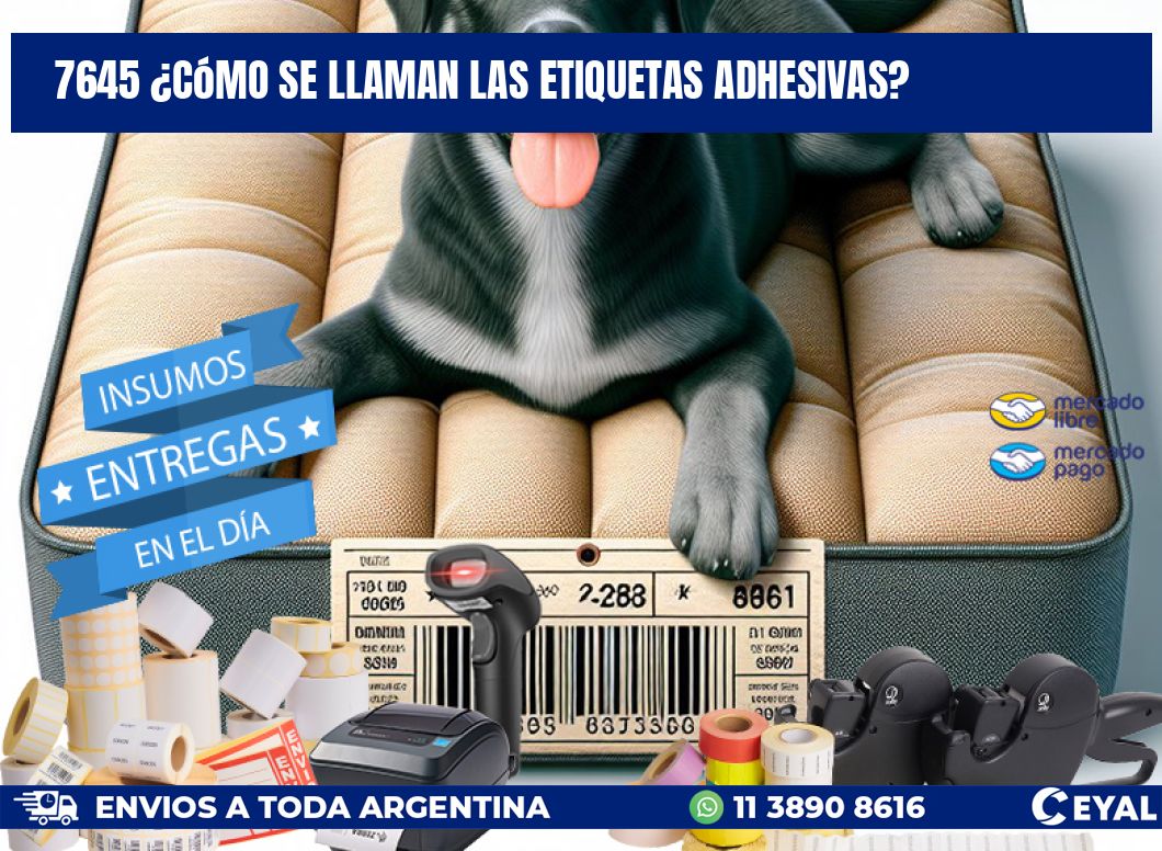 7645 ¿Cómo se llaman las etiquetas adhesivas?