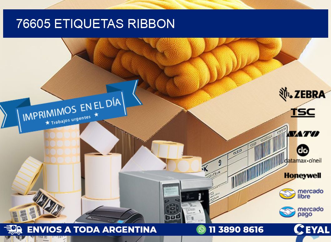 76605 ETIQUETAS RIBBON