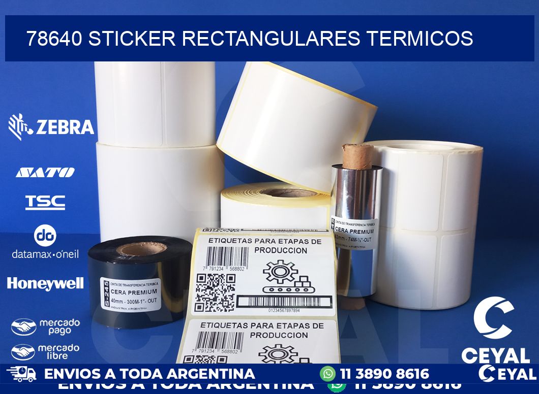 78640 Sticker rectangulares termicos