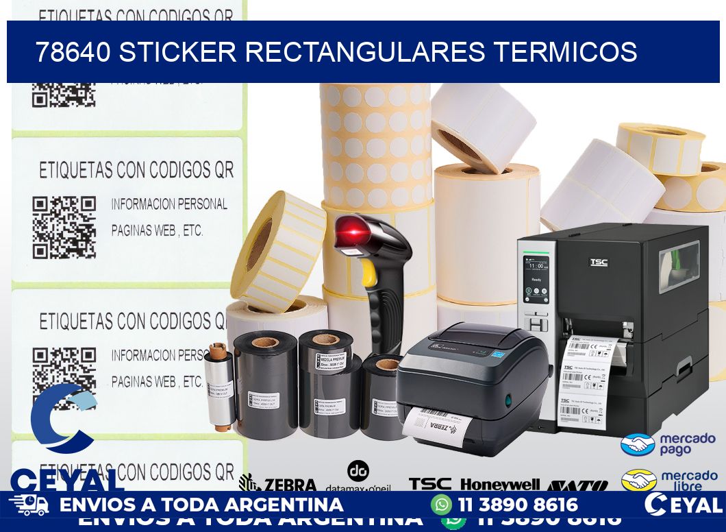 78640 Sticker rectangulares termicos