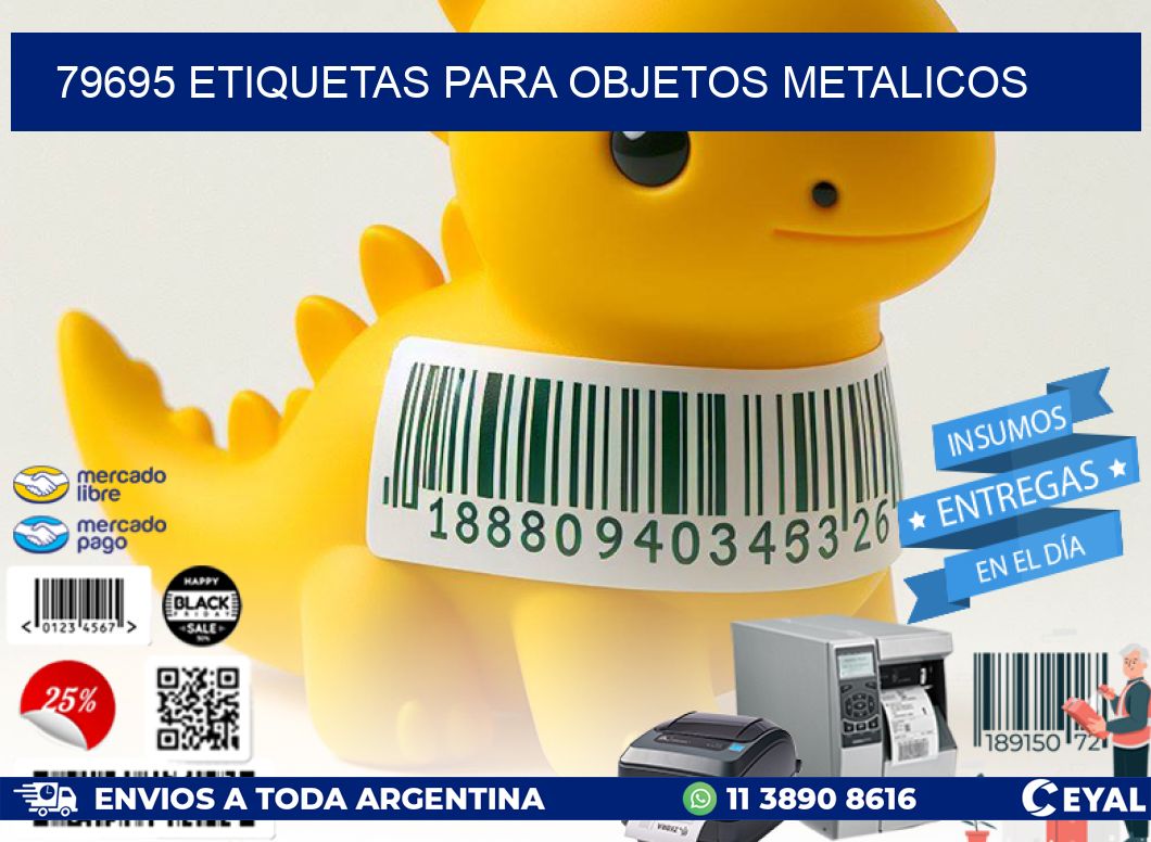 79695 etiquetas para objetos metalicos