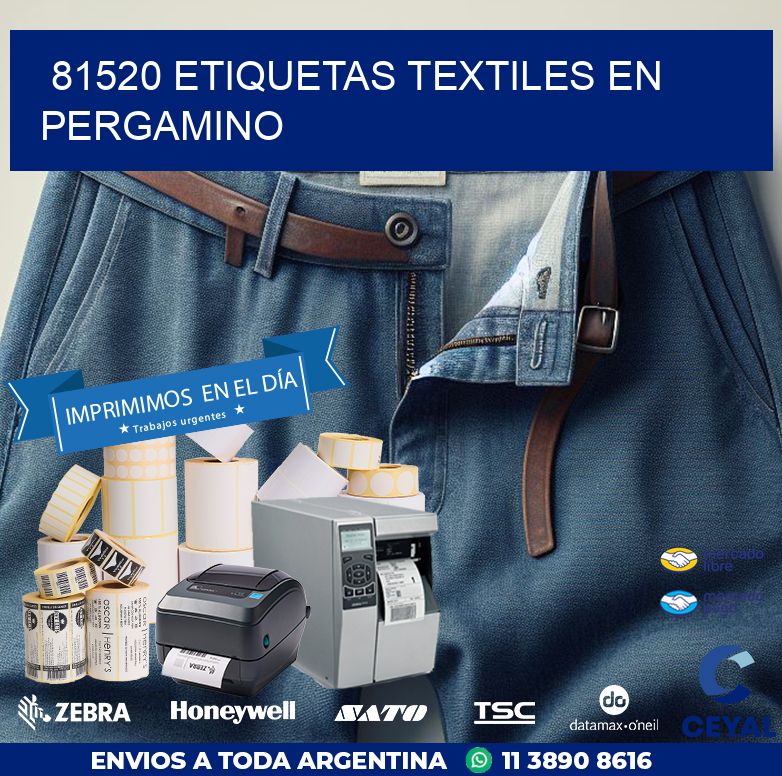 81520 ETIQUETAS TEXTILES EN PERGAMINO