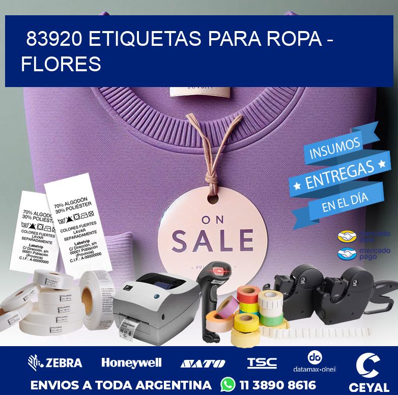 83920 ETIQUETAS PARA ROPA – FLORES