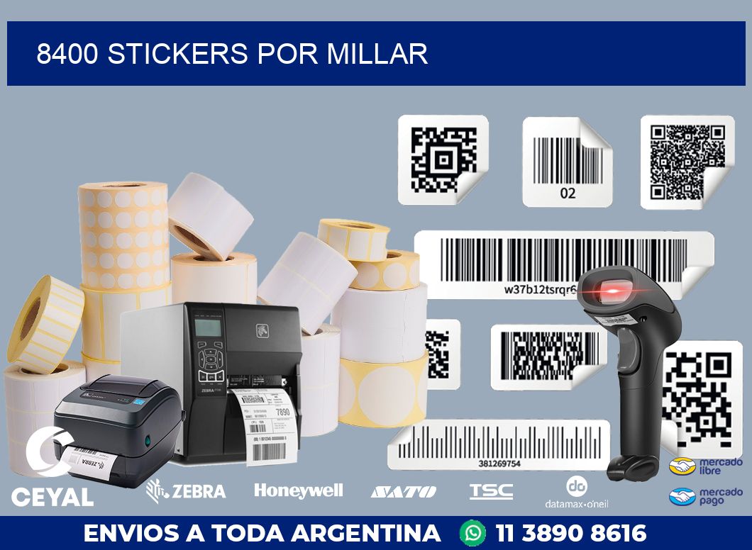 8400 STICKERS POR MILLAR