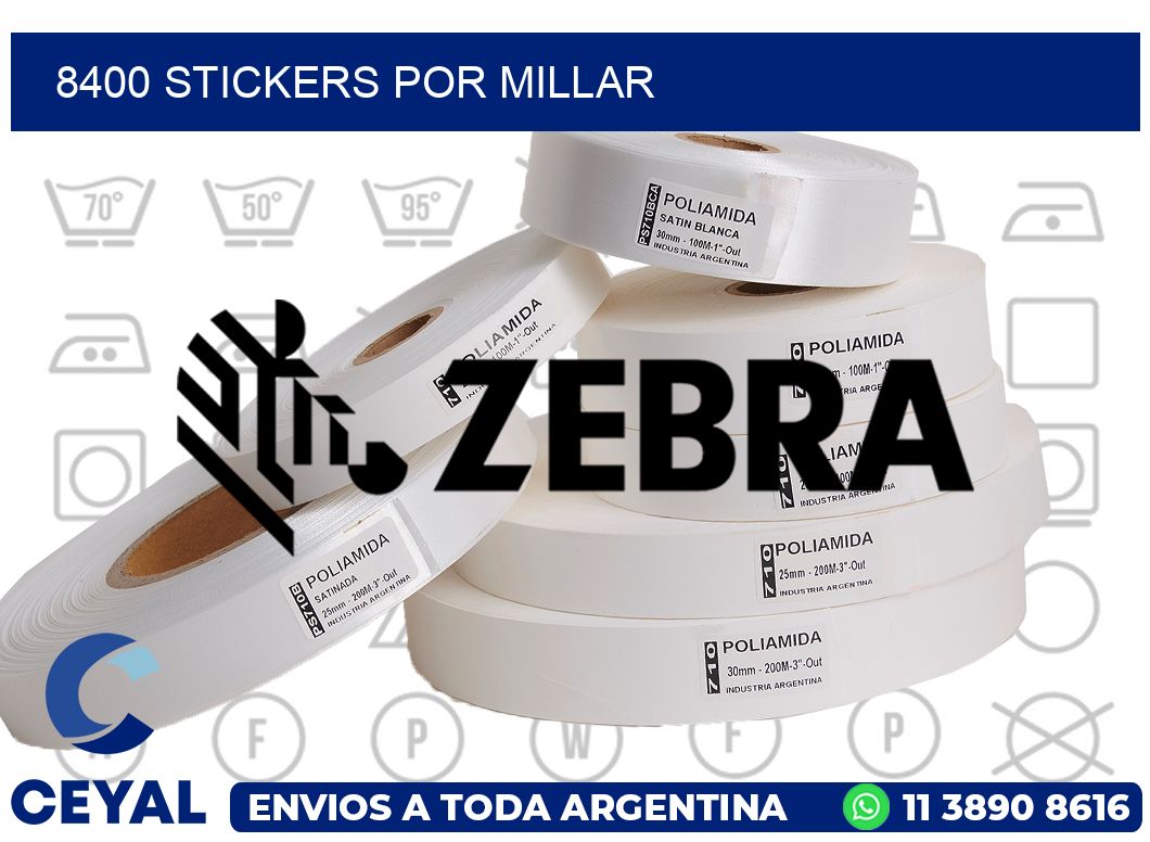 8400 STICKERS POR MILLAR
