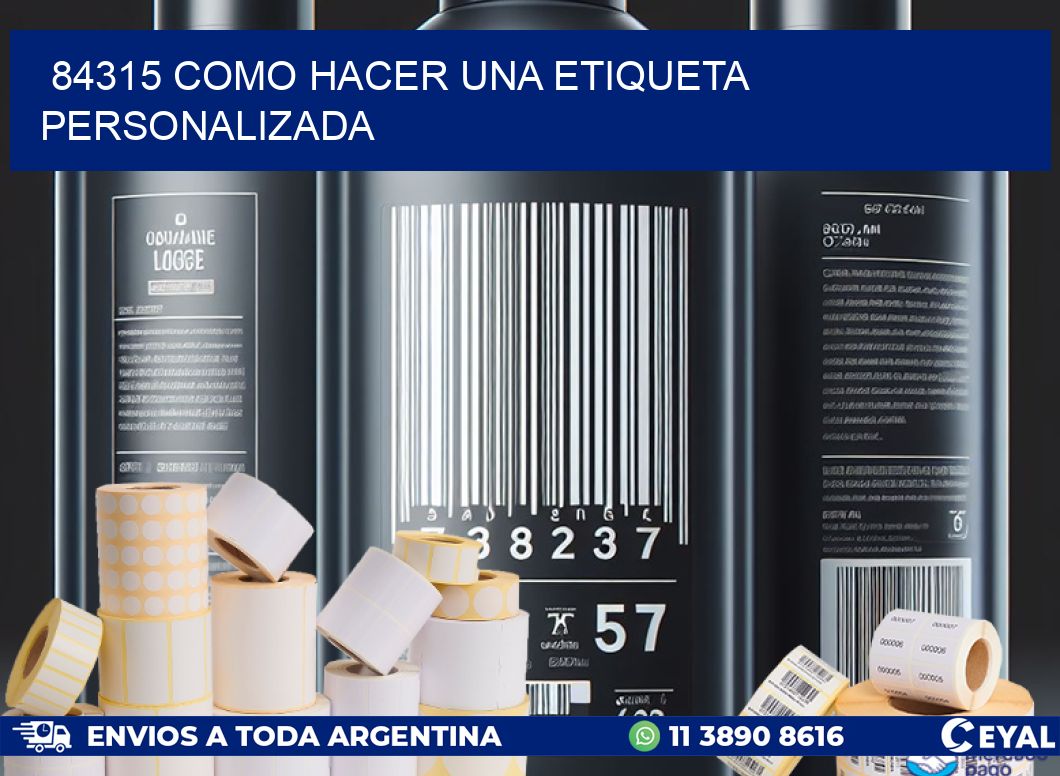 84315 como hacer una etiqueta personalizada