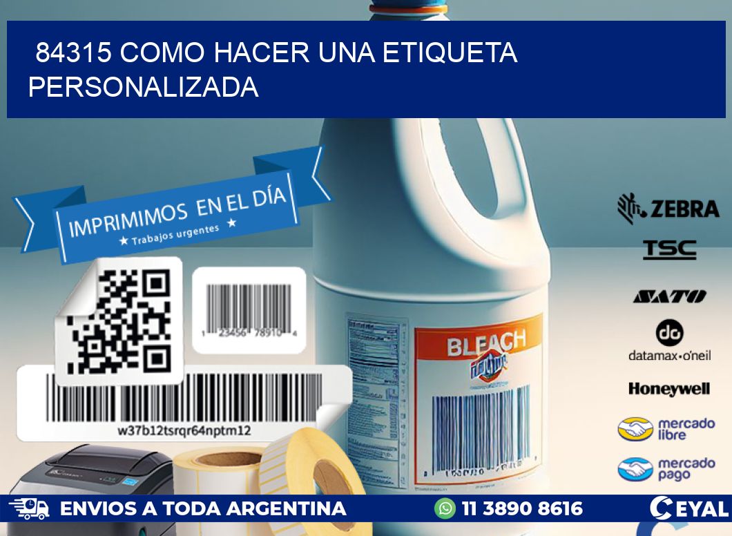 84315 como hacer una etiqueta personalizada