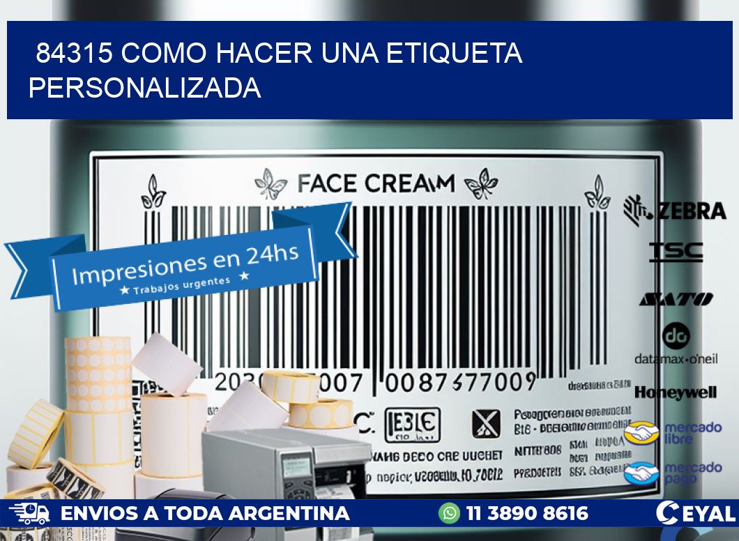 84315 como hacer una etiqueta personalizada