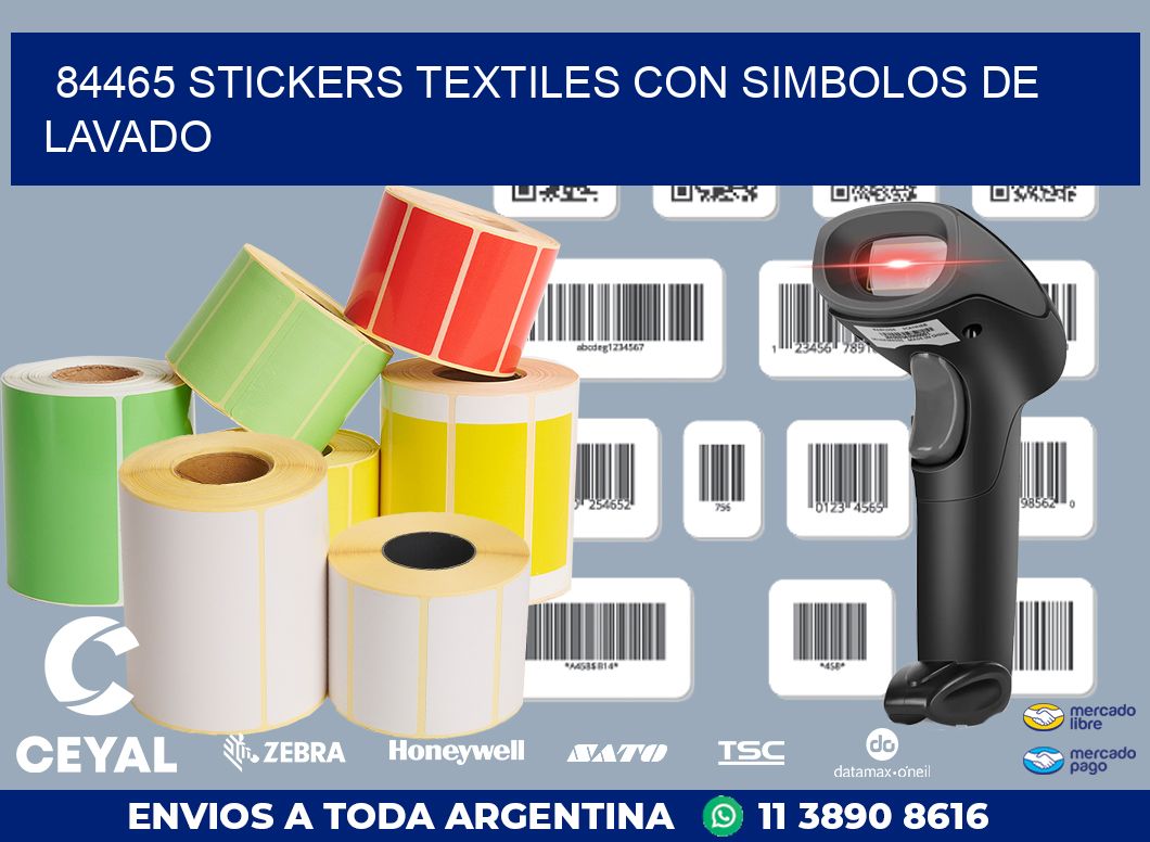 84465 STICKERS TEXTILES CON SIMBOLOS DE LAVADO