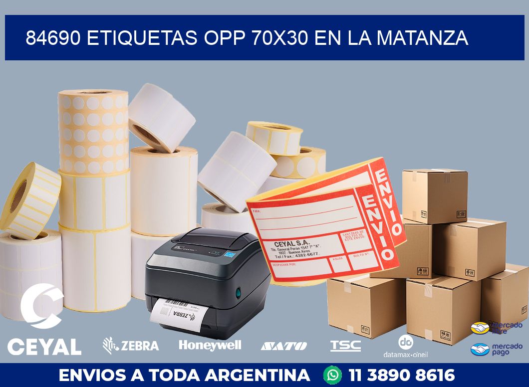 84690 ETIQUETAS OPP 70X30 EN LA MATANZA