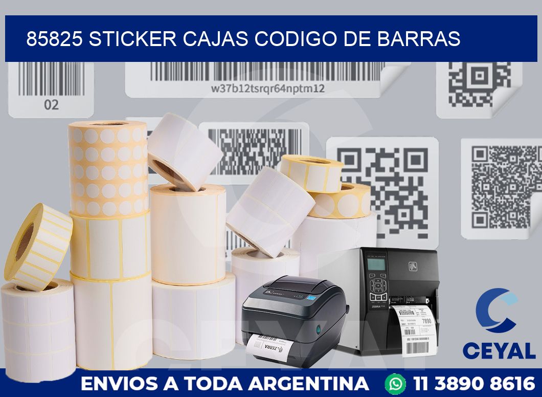 85825 STICKER CAJAS CODIGO DE BARRAS