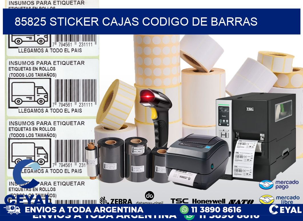 85825 STICKER CAJAS CODIGO DE BARRAS