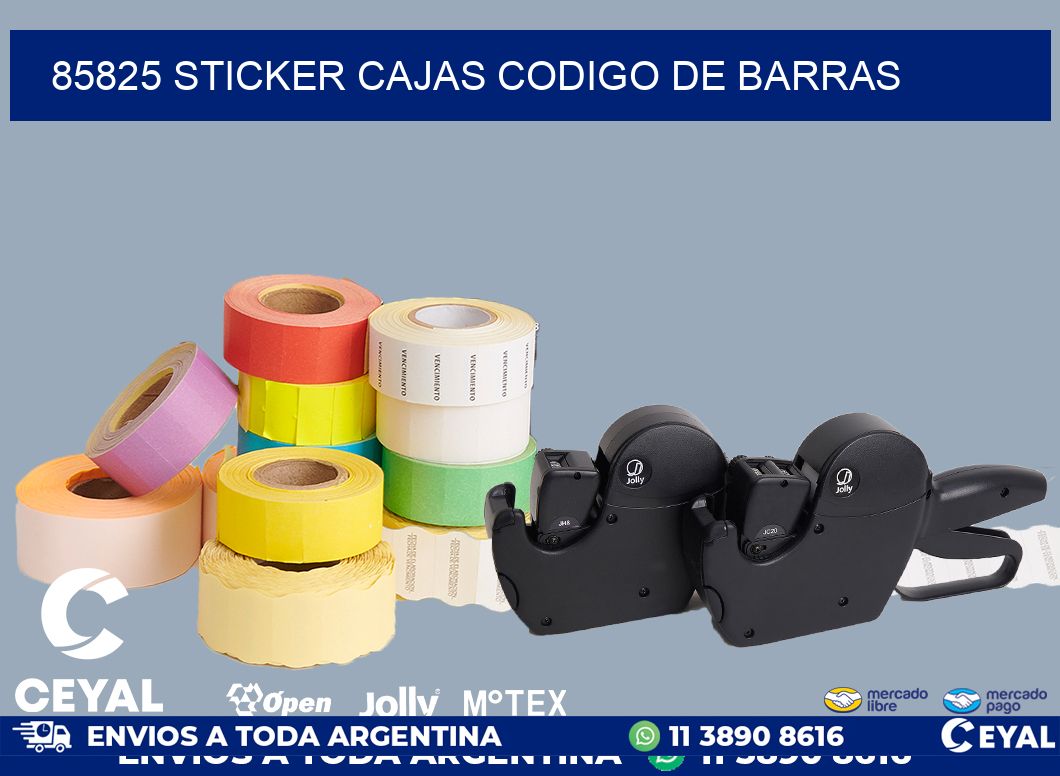 85825 STICKER CAJAS CODIGO DE BARRAS