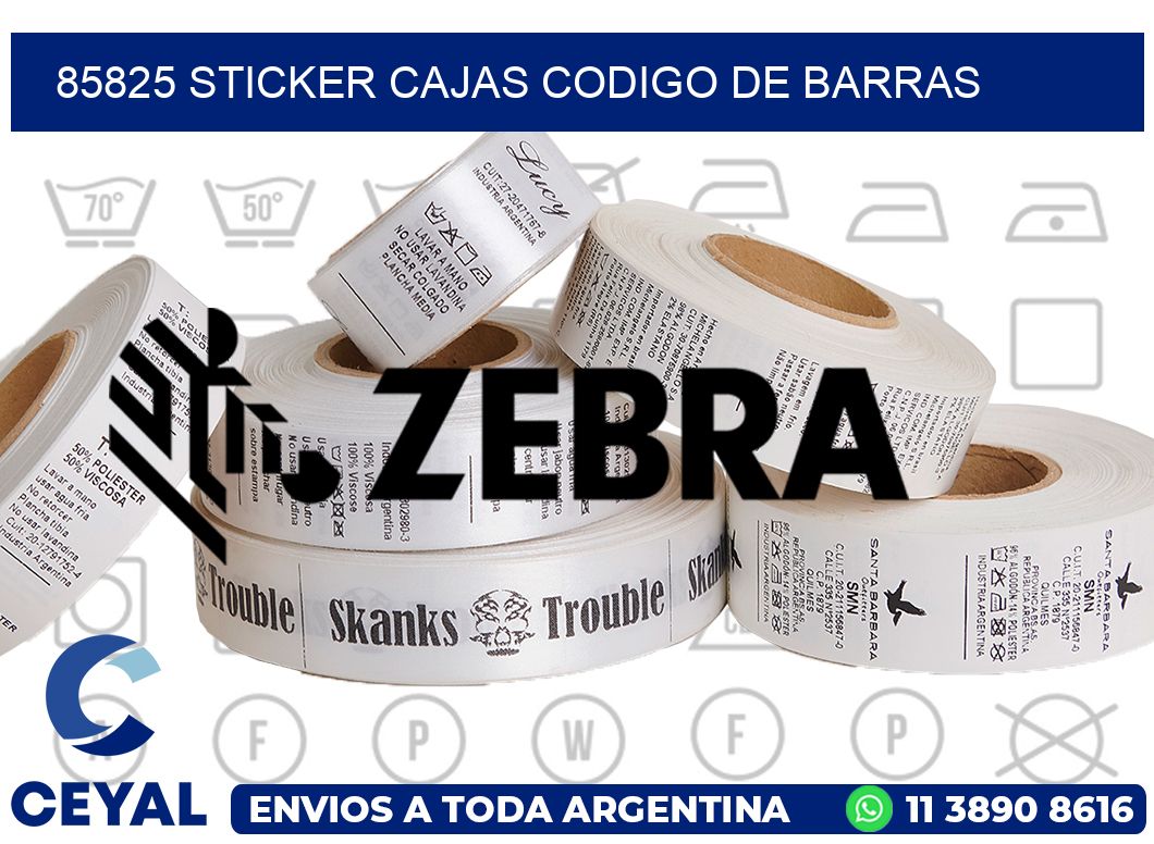 85825 STICKER CAJAS CODIGO DE BARRAS