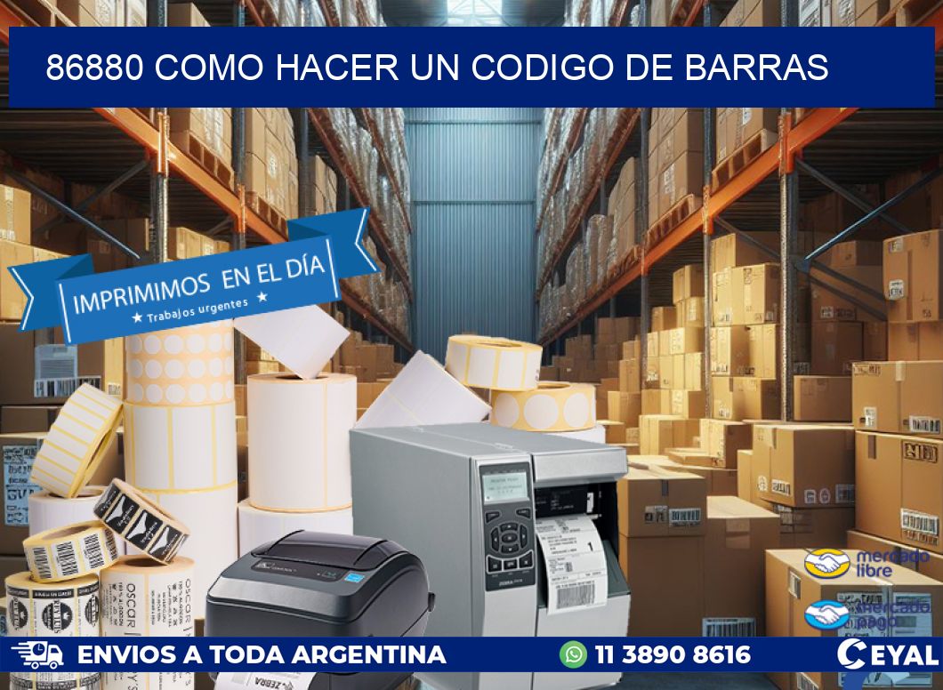 86880 como hacer un codigo de barras