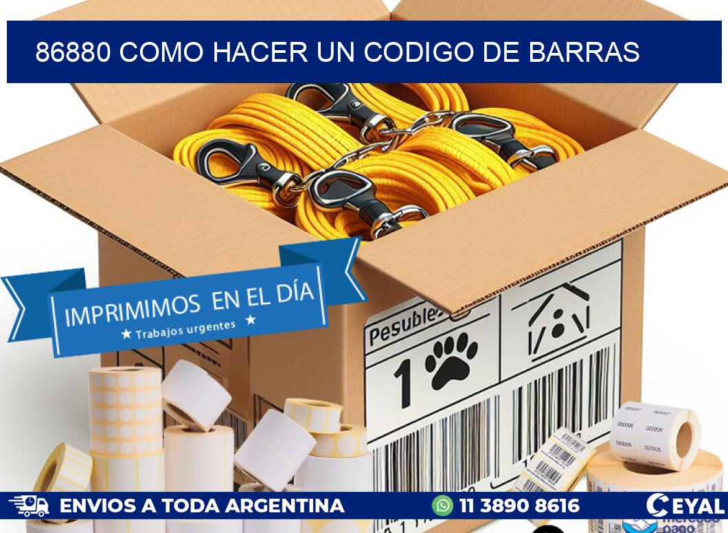 86880 como hacer un codigo de barras