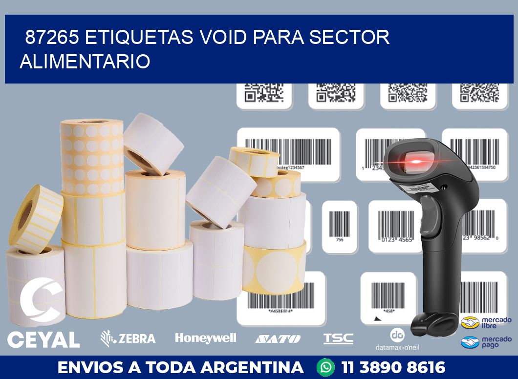 87265 ETIQUETAS VOID PARA SECTOR ALIMENTARIO