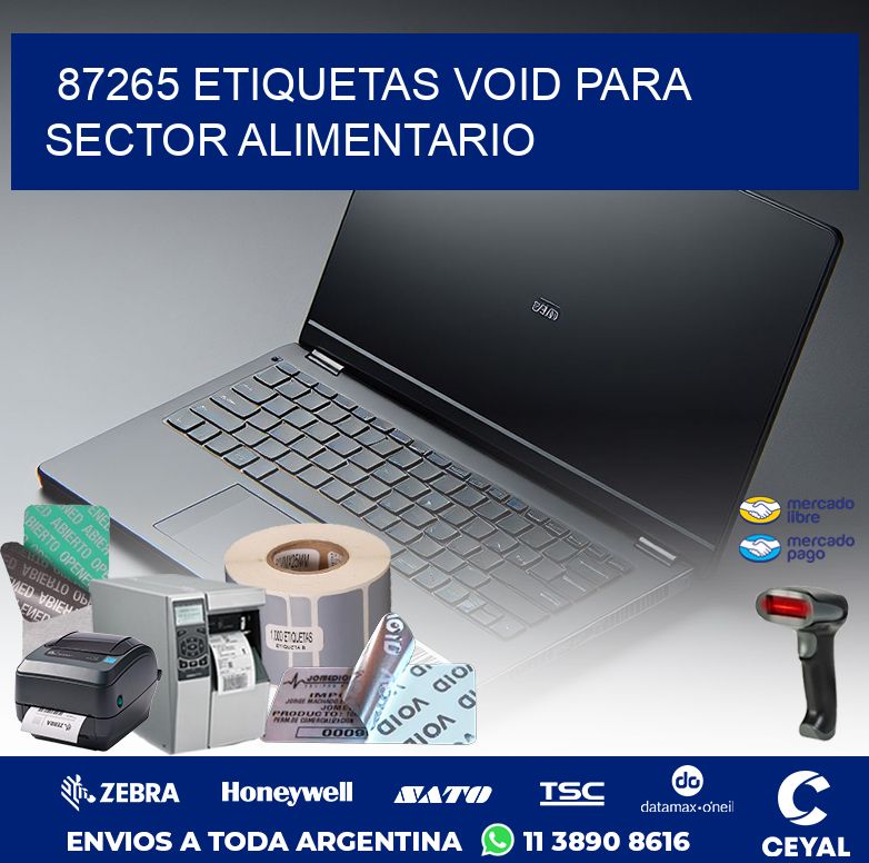 87265 ETIQUETAS VOID PARA SECTOR ALIMENTARIO