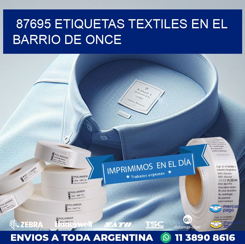 87695 ETIQUETAS TEXTILES EN EL BARRIO DE ONCE