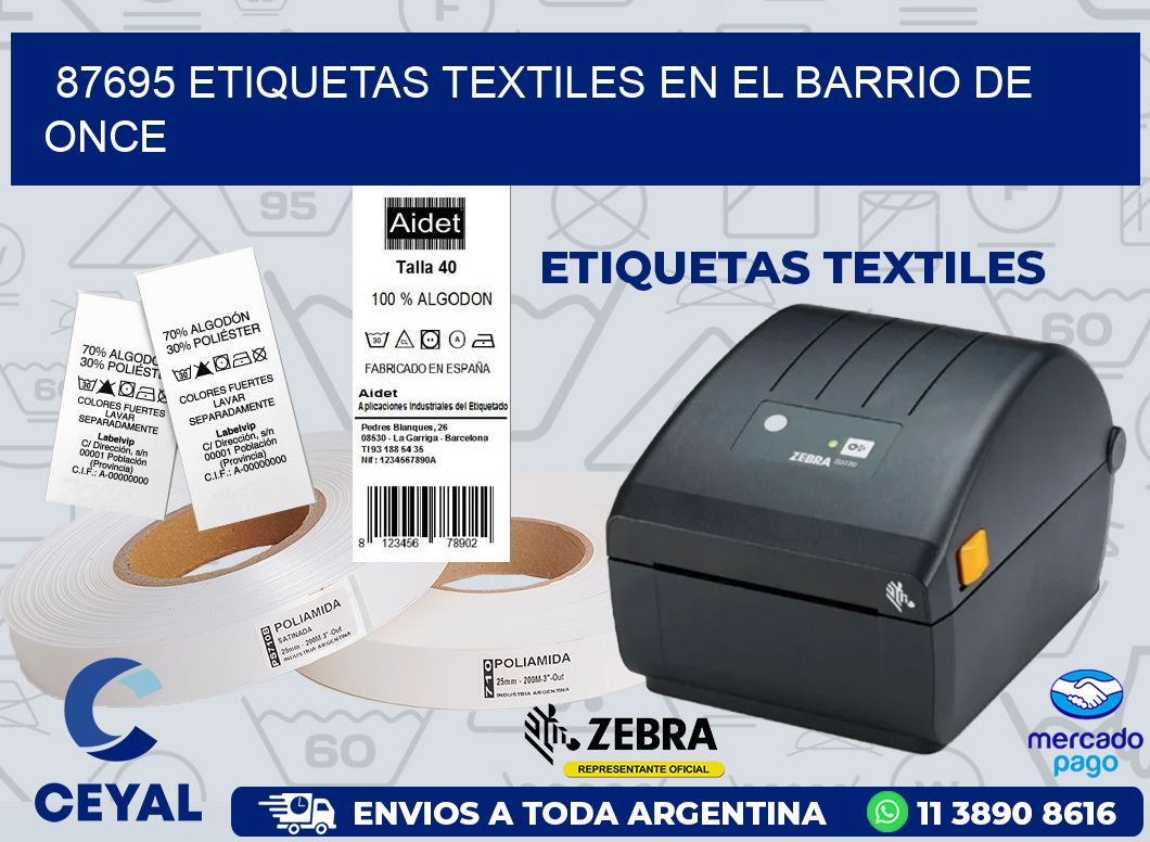 87695 ETIQUETAS TEXTILES EN EL BARRIO DE ONCE